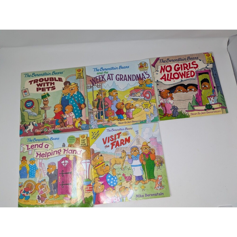 Berenstain Bears First Time Books LOT 15 Vintage 80s 90s Kids Readers Set